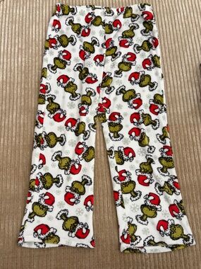 Kids Grinch Holiday Pajama Pants - White/Green/Red